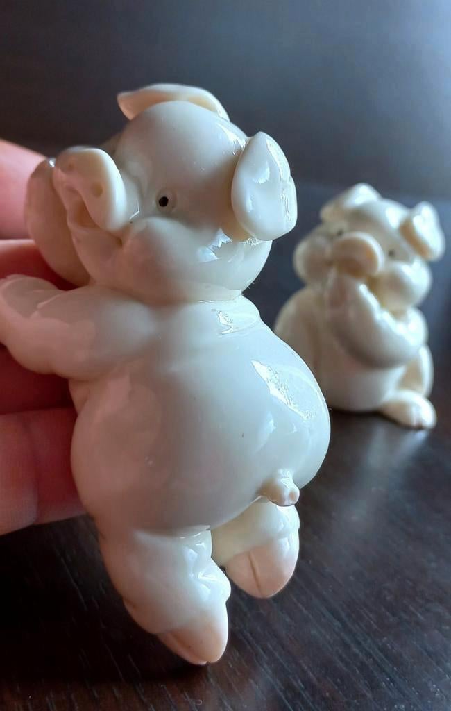 Vintage set van 3 varkentjes – zware massieve beeldjes, Ophalen of Verzenden