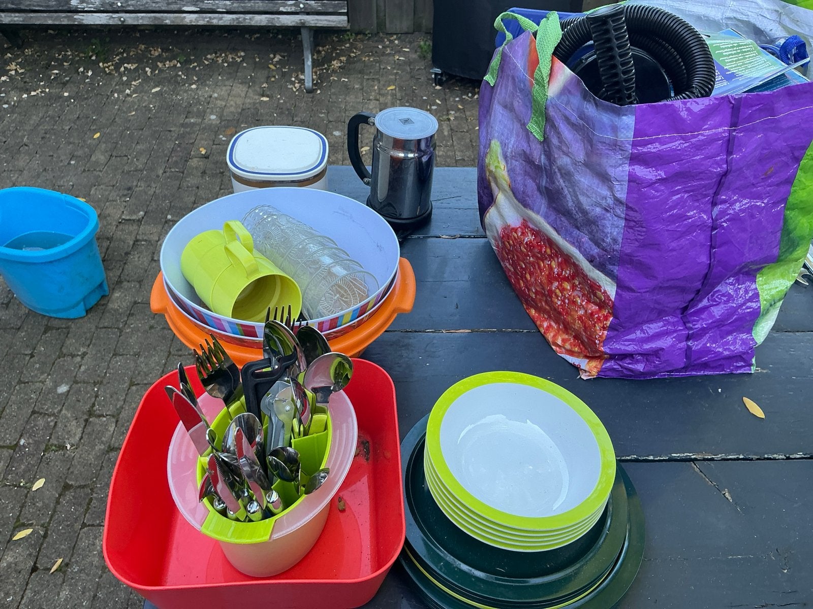Complete set camping spulletjes, Ophalen of Verzenden, Gebruikt