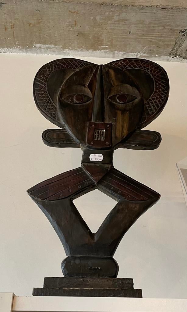 Prachtig houtsnijwerk beeld Afrika Koba Gabon grafbeeld, Ophalen of Verzenden