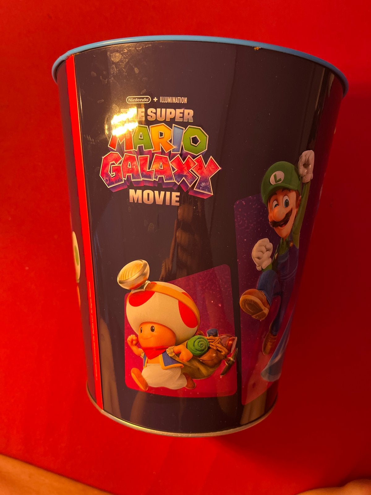 Super Mario Galaxy Movie Popcorn Emmer, Ophalen of Verzenden, Gebruikt