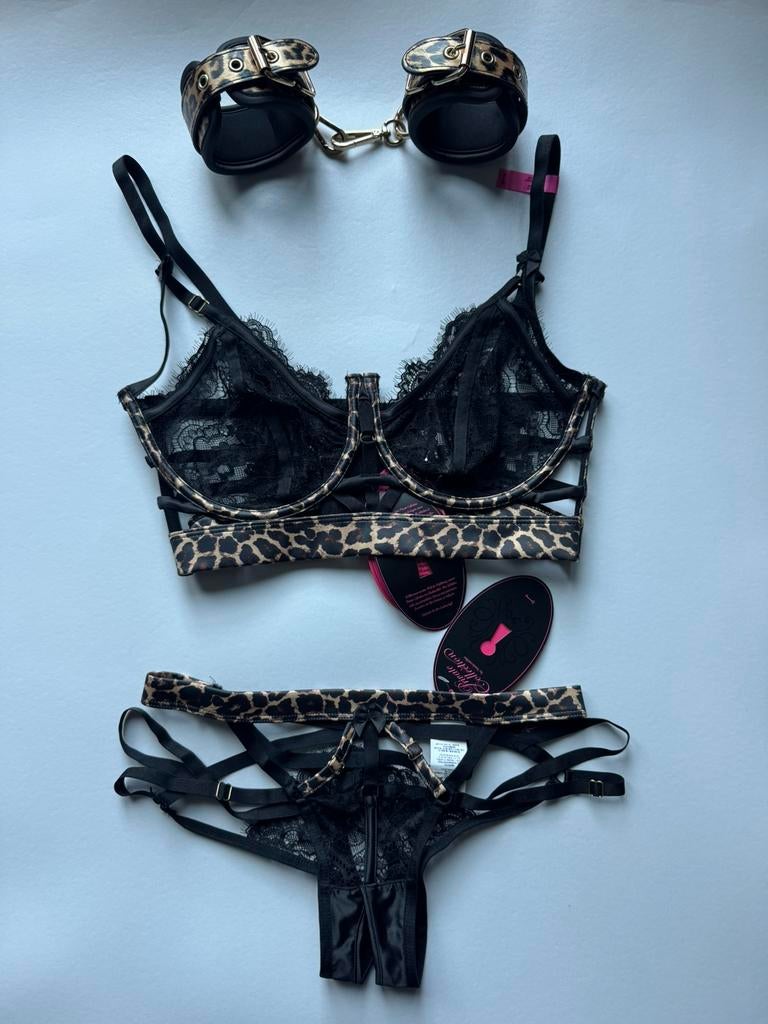Nieuw Hunkemöller Mitzy set leopard/panter, Verzenden, Bruin, Setje