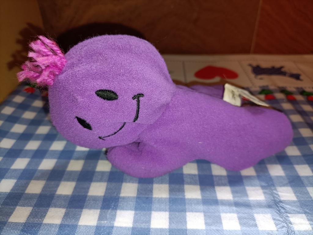 Paarse Daatje knuffel liggend DA drogist 17 cm groot, Ophalen of Verzenden, Zo goed als nieuw, Overige typen