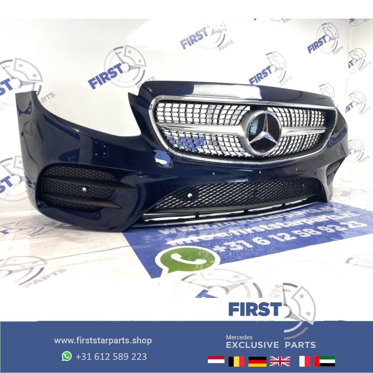 W213 AMG LINE VOORBUMPER + DIAMOND GRIL Mercedes E Klasse BL, Gebruikt, -, Voor, Ophalen of Verzenden
