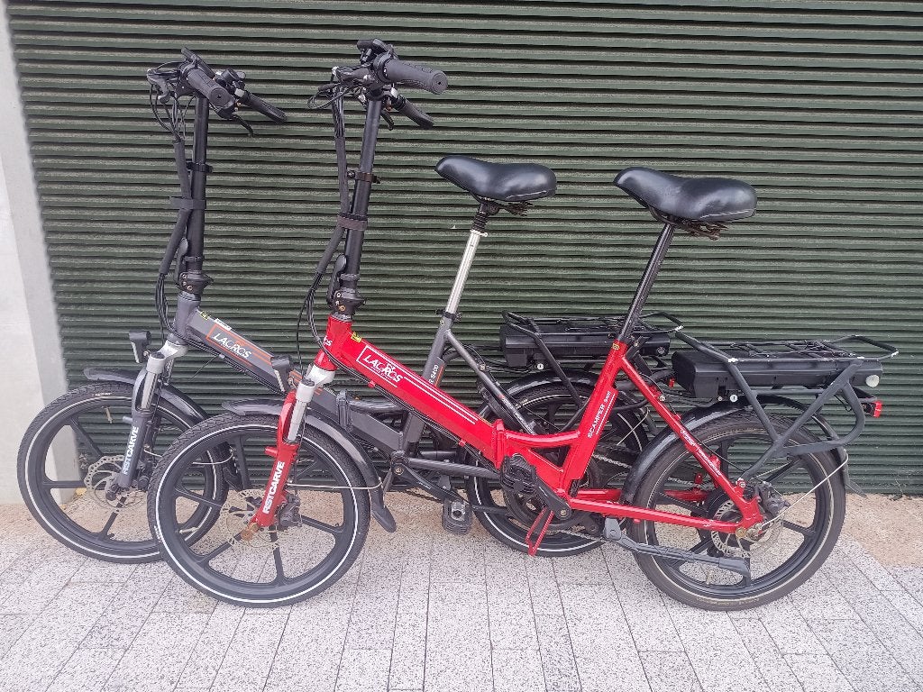 2x Lacros Scamper elektrische vouwfiets, lees beschrijving., Gebruikt, Versnellingen, Schijfrem, Ophalen