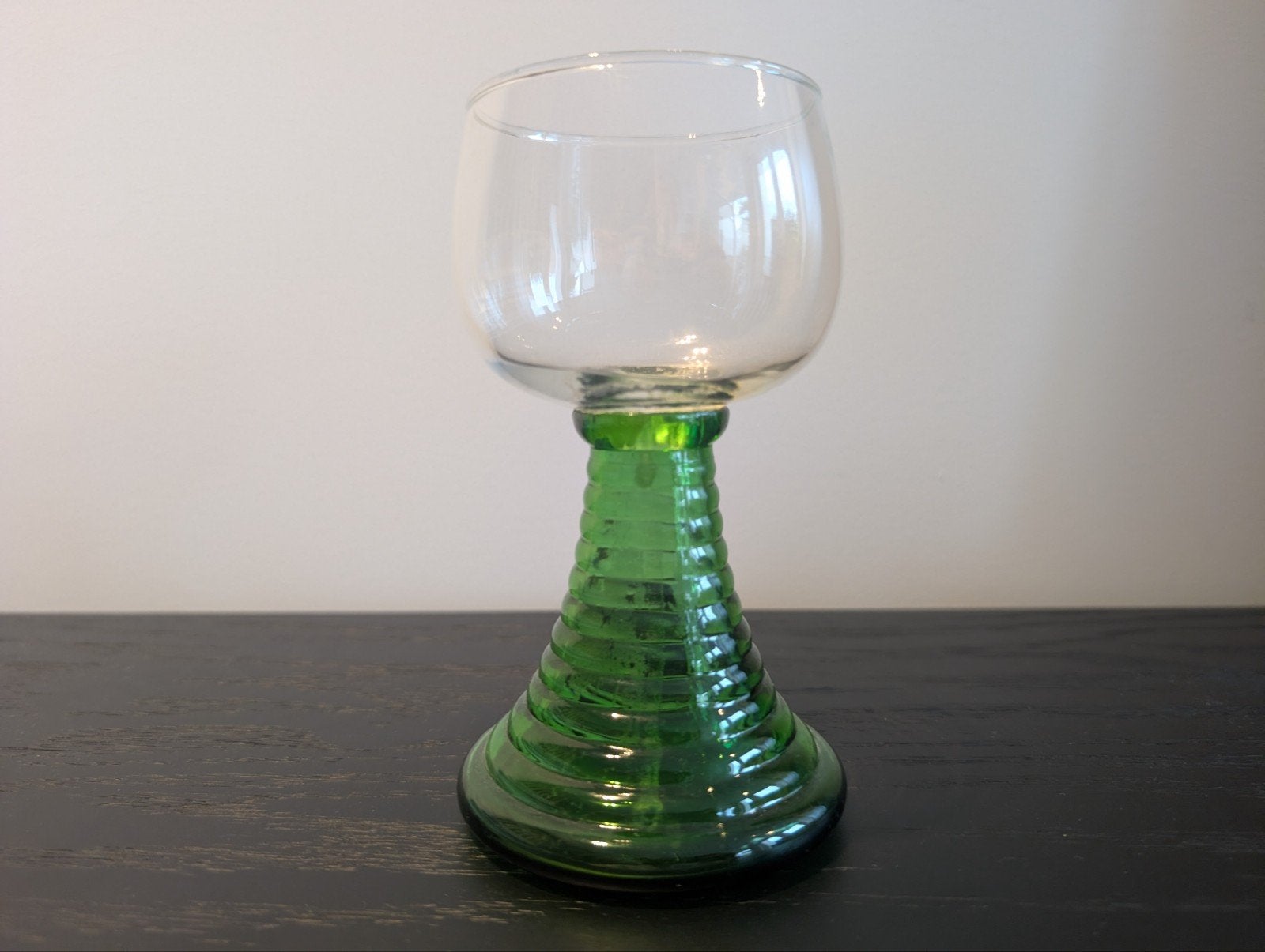 Vintage Groene Roemer Wijnglas, Ophalen of Verzenden