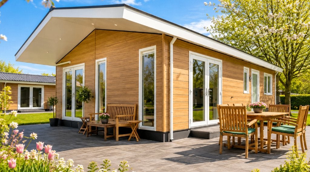 Chalet in de Betuwe (Gelderland); NIEUW & DIRECT beschikbaar, Huizen en Kamers, Recreatiewoningen te koop, Gelderland, Chalet