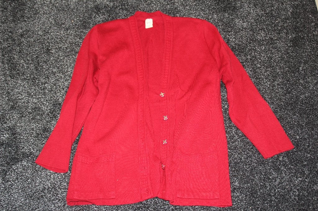 vest rood merino, Ophalen of Verzenden, Gedragen, Maat 36 (S), Rood
