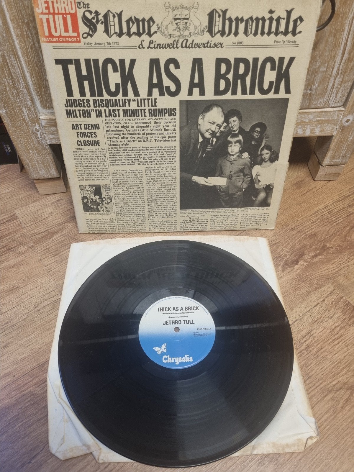 lp Jethro Tull – Thick As A Brick, Ophalen of Verzenden, Zo goed als nieuw, 12 inch