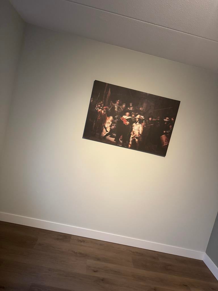De Nachtwacht Canvas Print - Groot Formaat, Oorspronkelijke maker, Ophalen of Verzenden, 100 tot 125 cm, 75 cm of meer