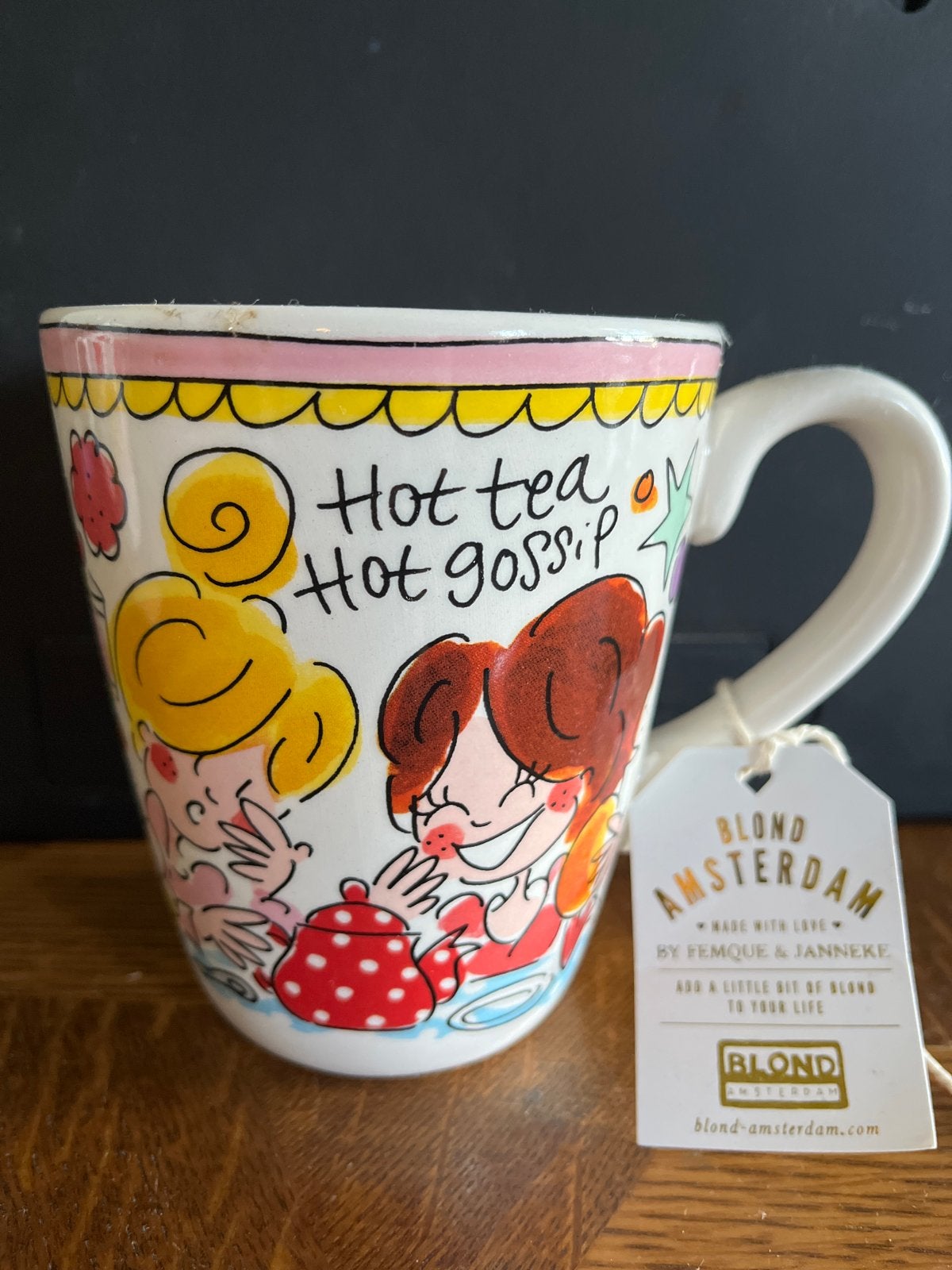 Blond Amsterdam Mok "Hot Tea Hot Gossip" Nieuw, Blond Amsterdam, Overige typen, Nieuw, Ophalen of Verzenden