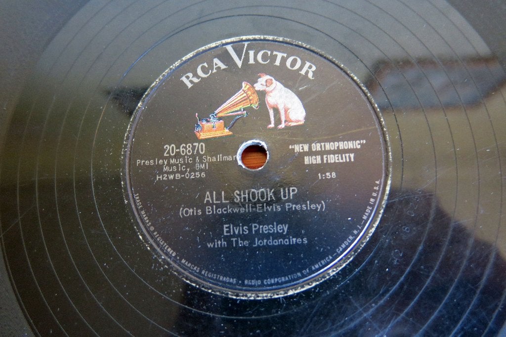 Elvis Presley All shook up 78rpm 78 toeren seeburg rock-ola, Gebruikt, 10 inch, Ophalen of Verzenden, Overige typen
