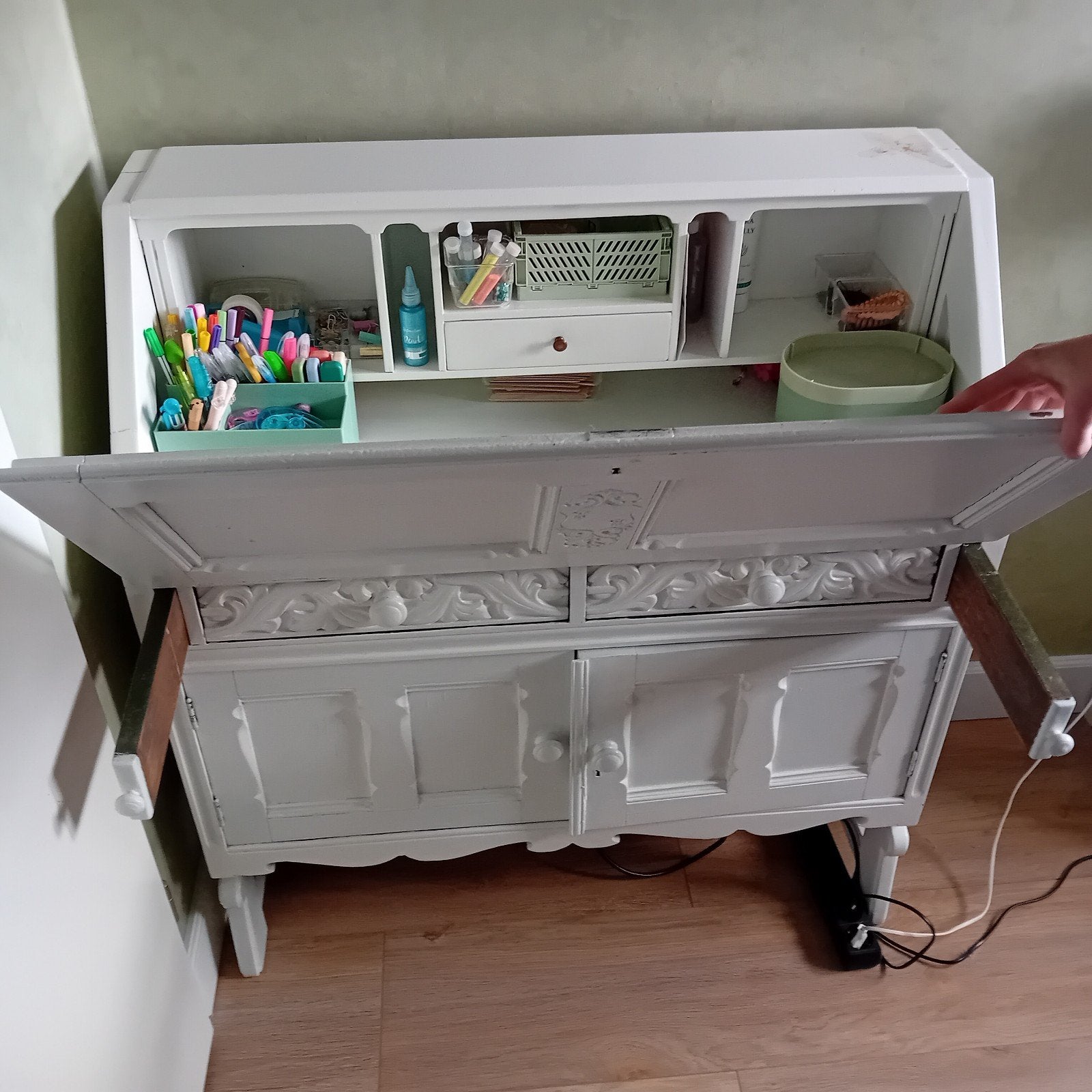 Buro / secretaire Brocante, Ophalen, Gebruikt