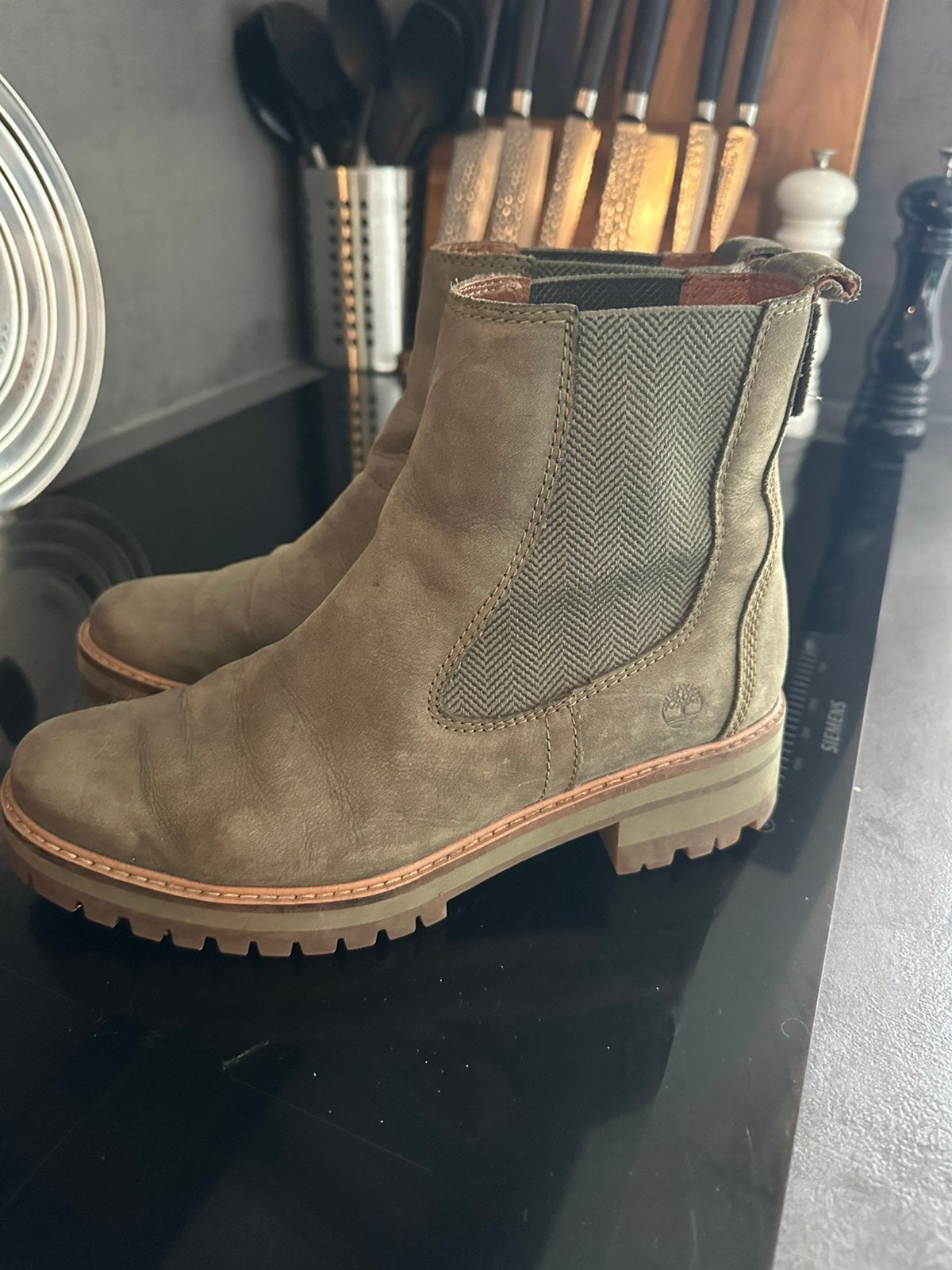 Timberland boots groen, Kleding | Dames, Schoenen, Ophalen of Verzenden, Zo goed als nieuw, Groen