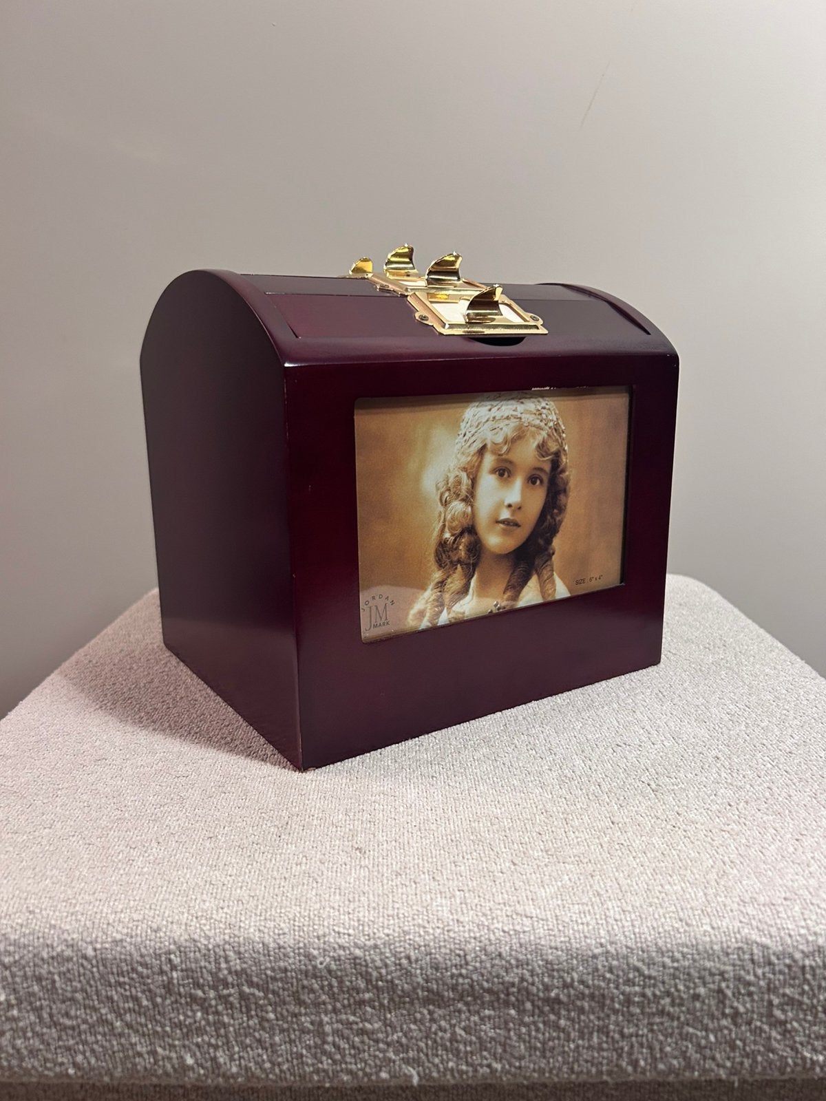 Fotobox, een schatkistje voor herinneringen, Bewaarbox, Met schutbladen, Zo goed als nieuw, Bruin