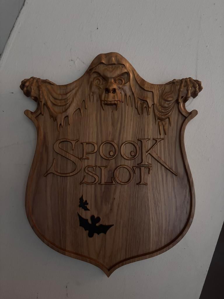 Efteling handmade spookslot schildje, Ophalen of Verzenden, Zo goed als nieuw