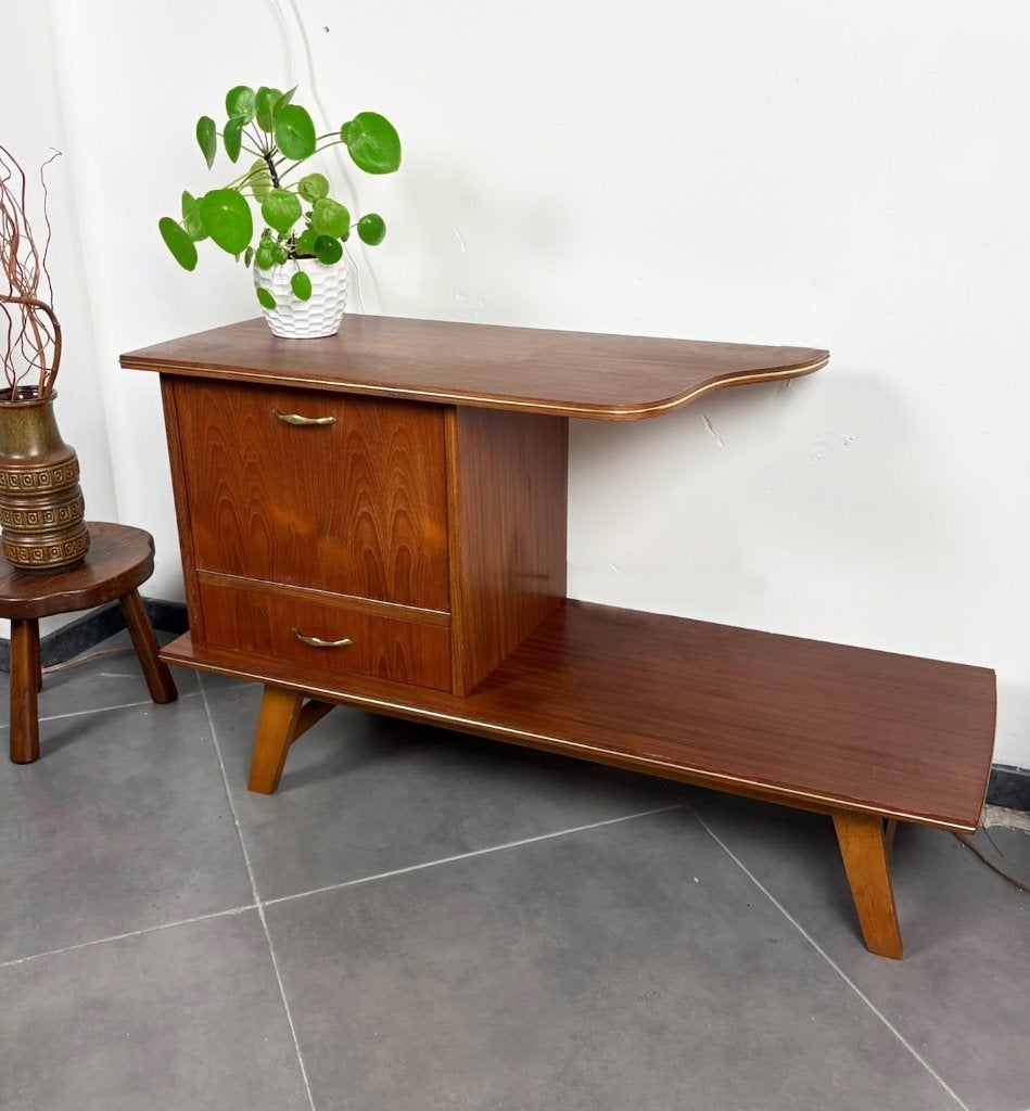 Vintage mid century kast dressoir tv-meubel audiomeubel, Ophalen, Gebruikt, 100 tot 150 cm, Minder dan 100 cm