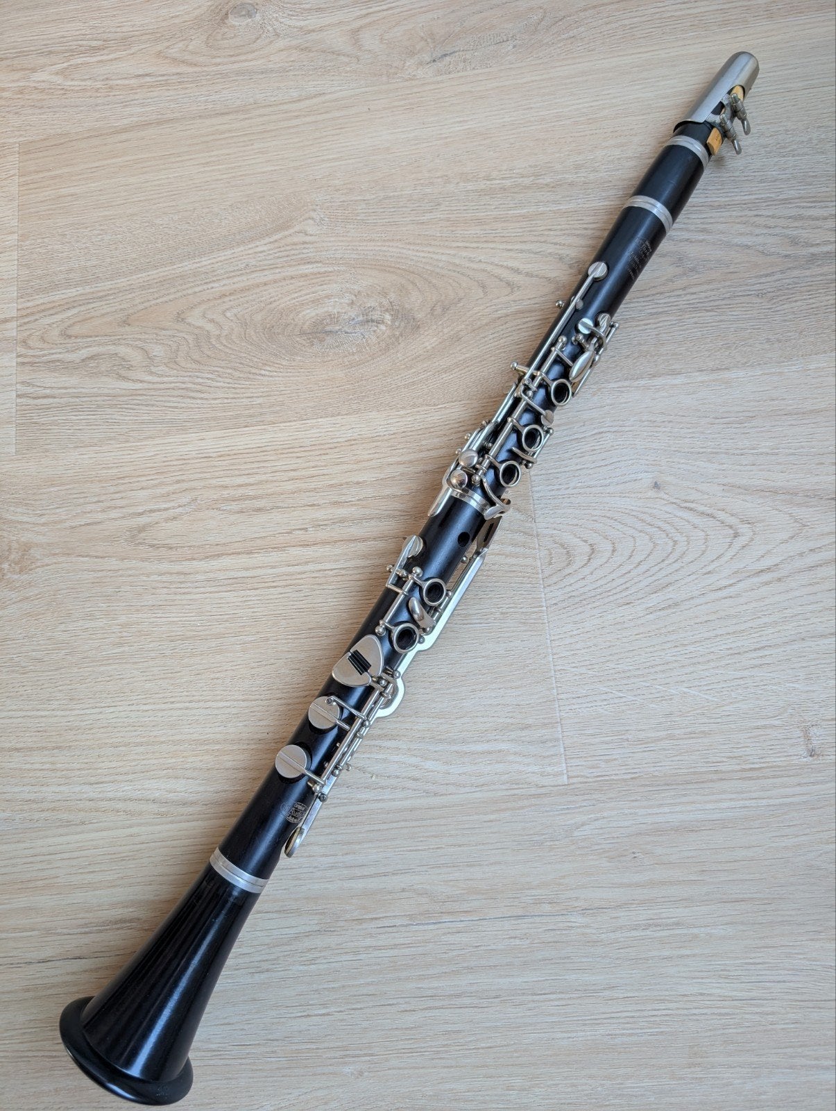 Vintage G. Rudolf Uebel Klarinet (Duits Systeem 18/1), Ophalen of Verzenden, Gebruikt, Hout
