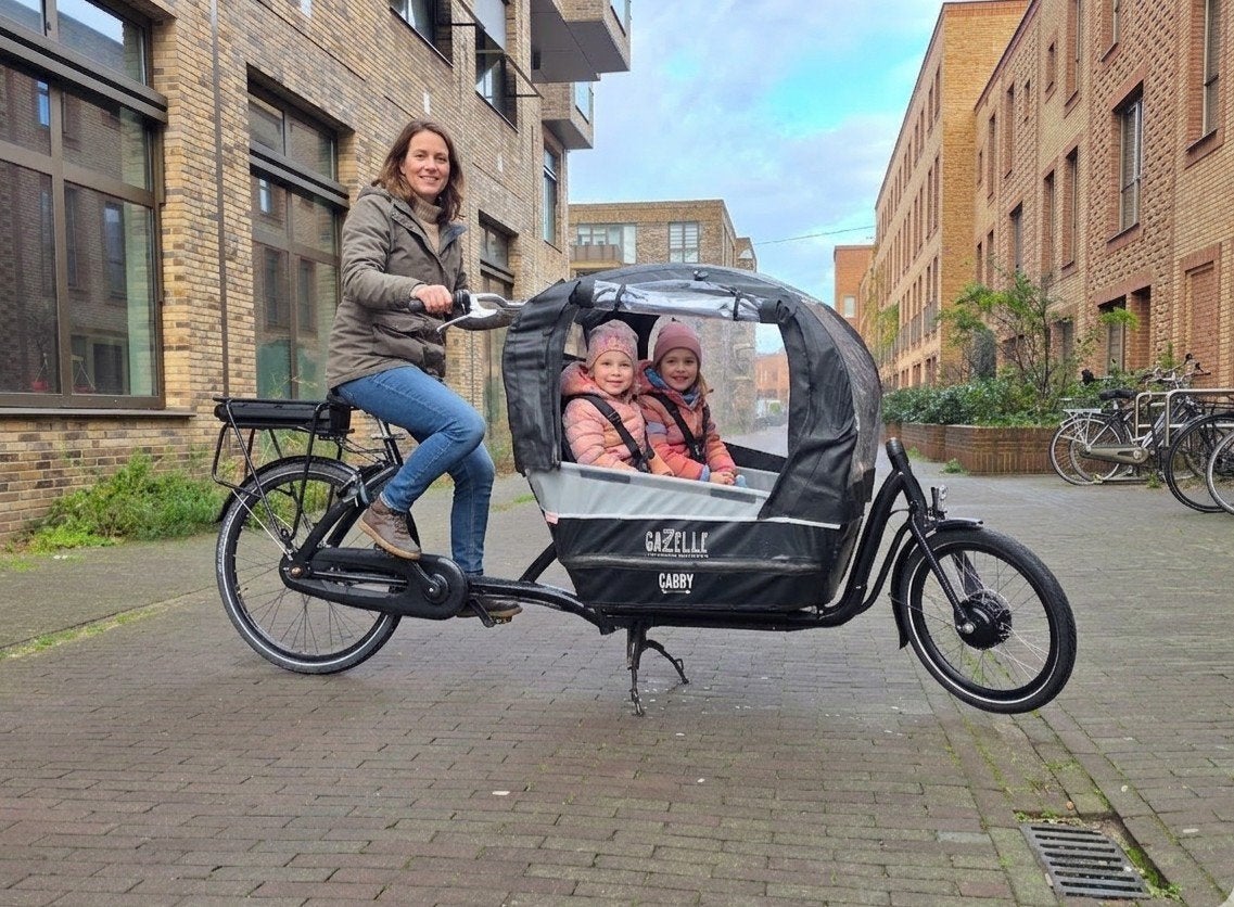 2dehands Elektrische Gazelle Cabby bakfiets met sterke accu