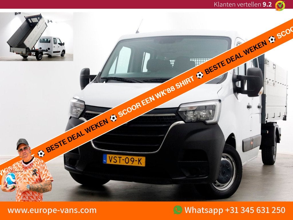 Renault Master T35 2.3 dCi 145pk L3 D.C. Kipper met hoge boo, Auto's, Bestelauto's, Voorwielaandrijving, 145 pk, 2421 kg, Gebruikt
