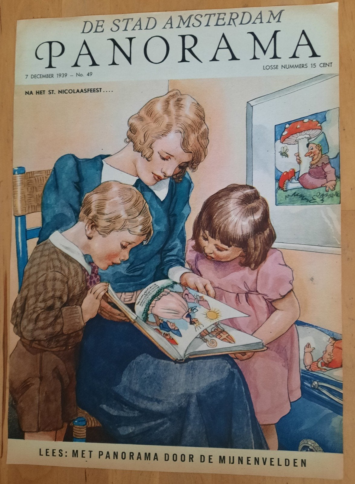 NA HET ST. NICOLAASFEEST.... PAGINA PANORAMA 1939, Verzamelen, Ophalen of Verzenden, 1920 tot 1940, Knipsel(s)
