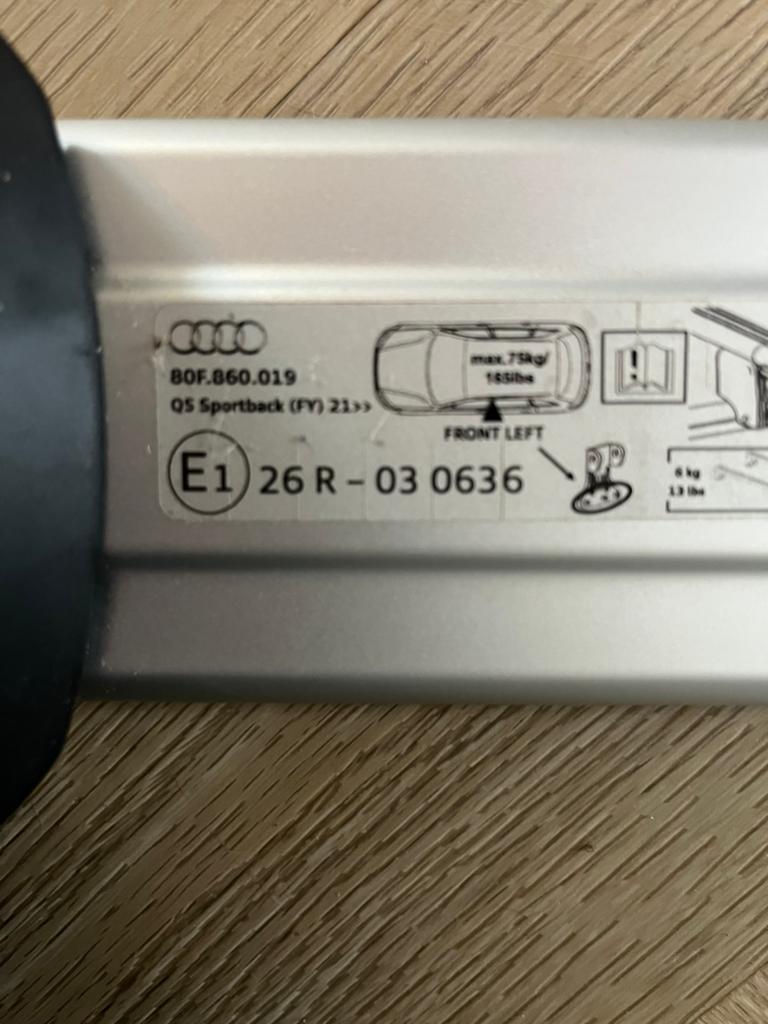Originele Audi dakdragers voor Q5 Sportback (FY 21>>), Ophalen of Verzenden, Zo goed als nieuw
