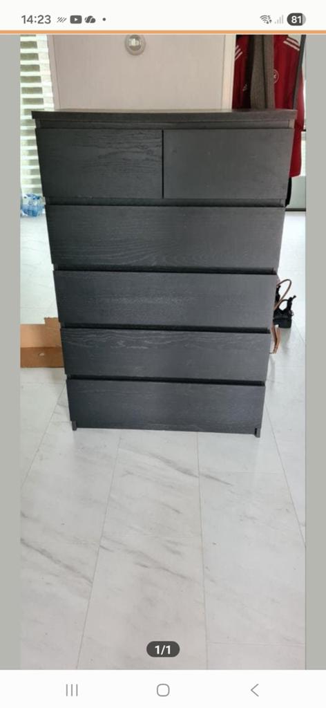 Mooie ikea malm ladekast met 6 lades, Ophalen, 5 laden of meer, 50 tot 100 cm, Zo goed als nieuw