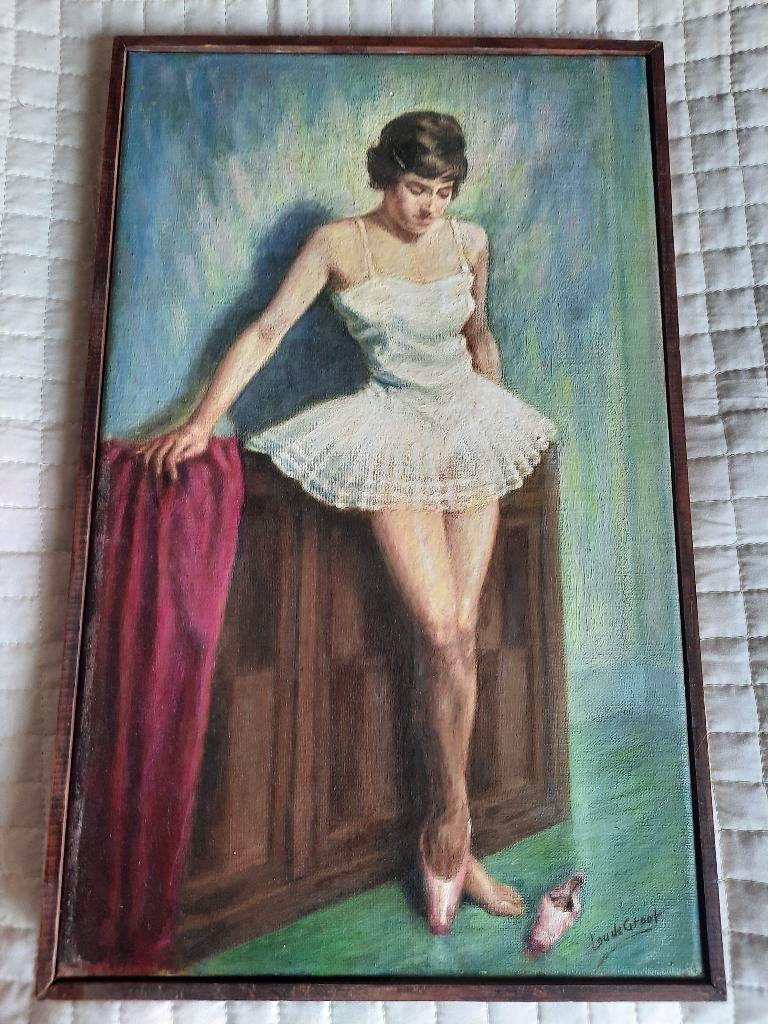 Olieschilderij Ballerina, Ophalen of Verzenden