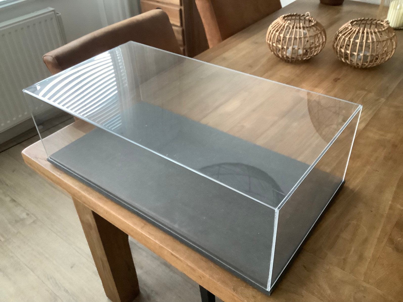 Mooie vitrine kast., Ophalen, 50 tot 100 cm, Zo goed als nieuw, 150 tot 200 cm