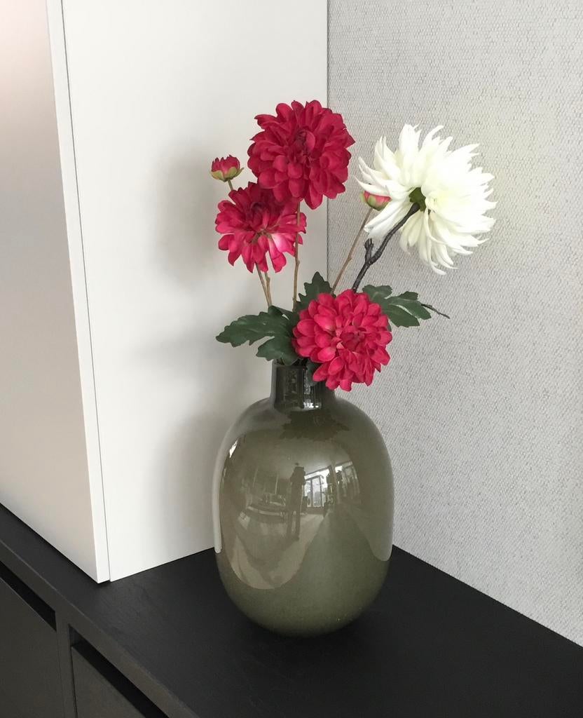 Zijdebloemen Dahlia’s en Chrysant., Ophalen of Verzenden, Nieuw