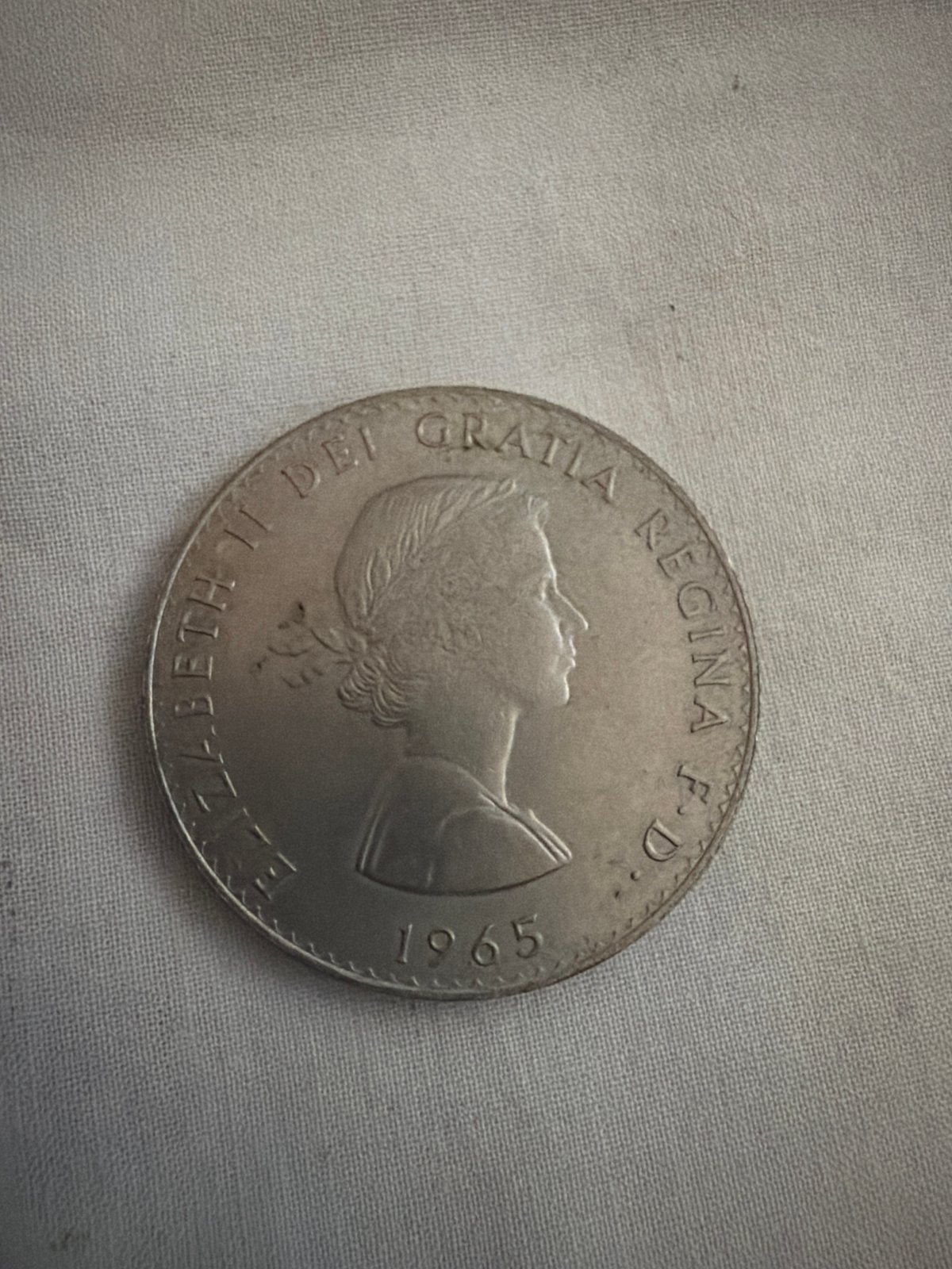 1965 Britse Churchill Kroon Munt - Koningin Elizabeth II, Ophalen of Verzenden, Losse munt