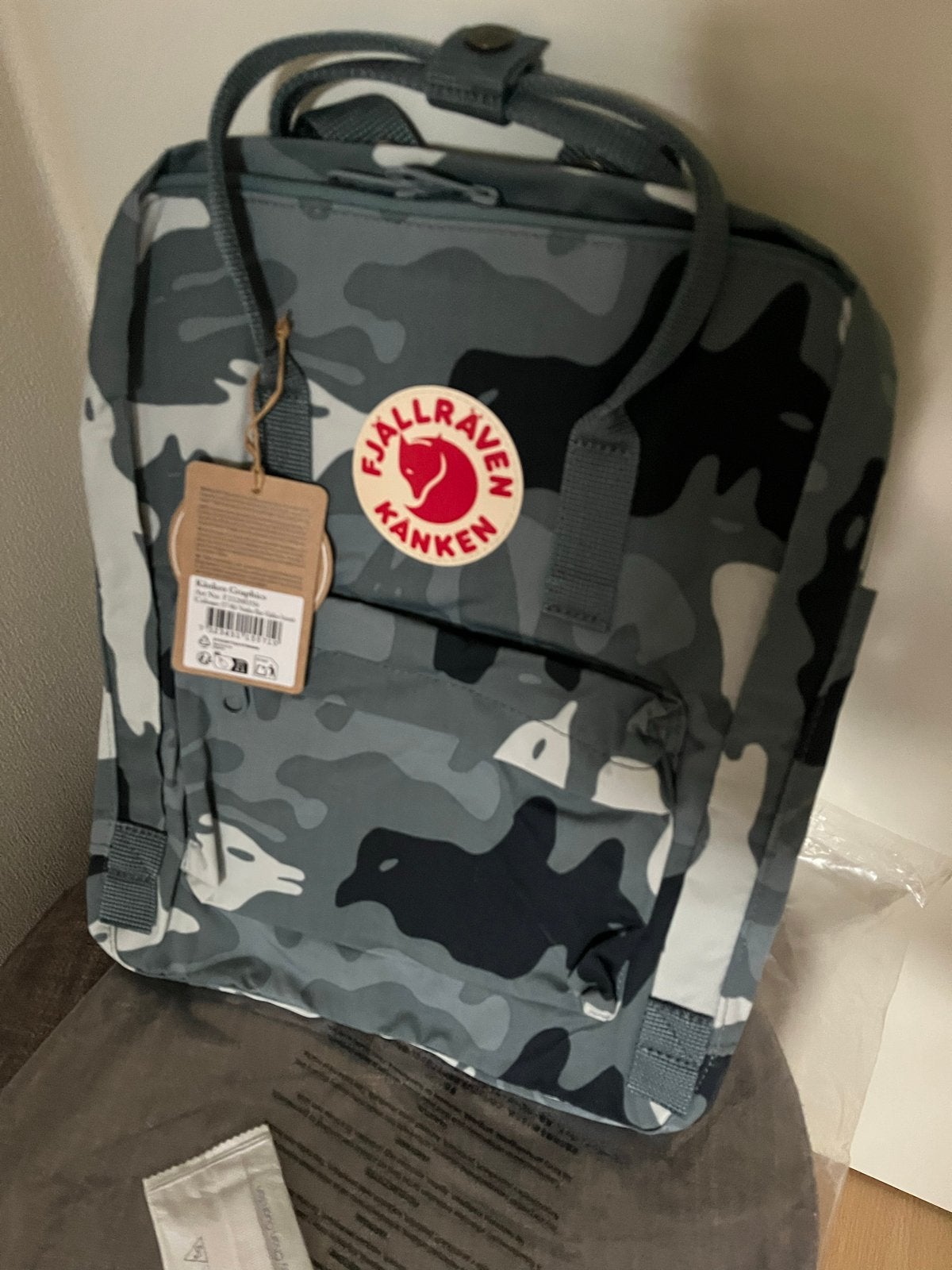 Fjällräven Kånken Graphics Rugzak - Nimbus Blue Camo, Overige merken, 25 tot 40 cm, Nieuw, Ophalen of Verzenden