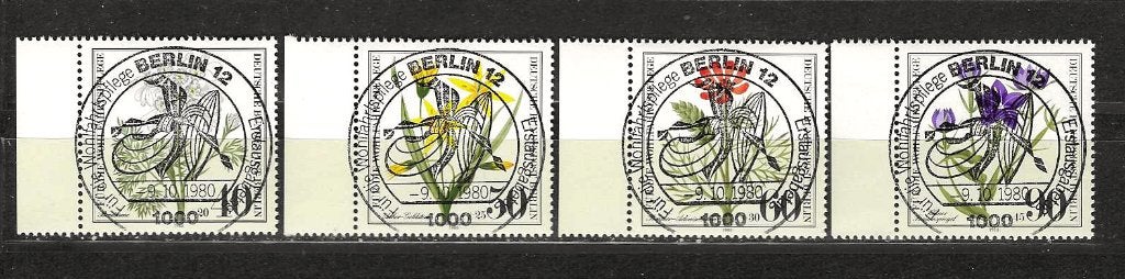 Berlin 629-632 tab, Ophalen of Verzenden, BRD, Gestempeld