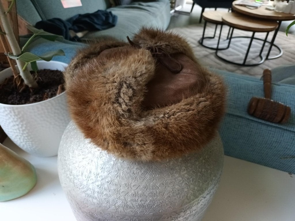 Bontmuts, nerts, Kleding | Heren, Ophalen of Verzenden, Zo goed als nieuw, Muts