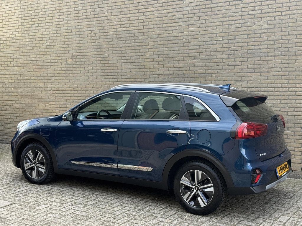 Kia Niro 1.6 GDi 141pk PHEV | DynamicLine | Lederen bekledin, Auto's, Kia, Gebruikt, Automatische klimaatregeling, Blauw, Bedrijf