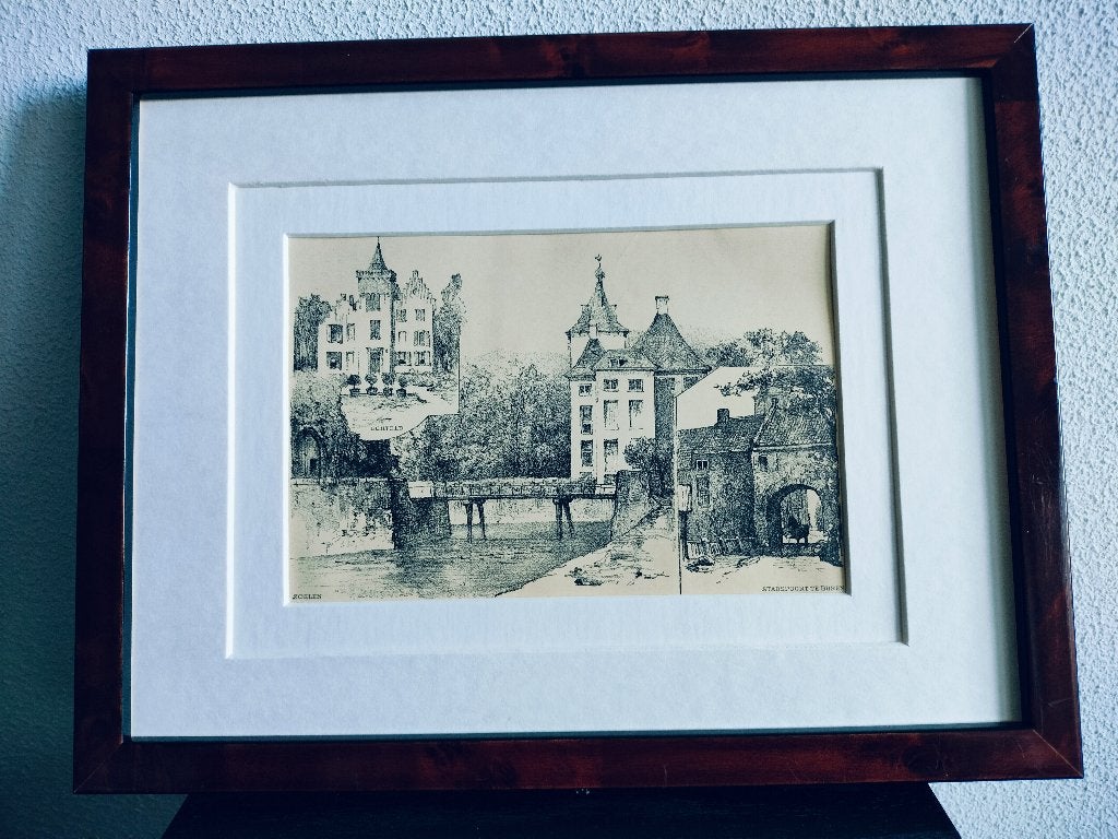 Craandijk Litho Zoelen Buren Stadpoort Echteld (49), Ophalen of Verzenden