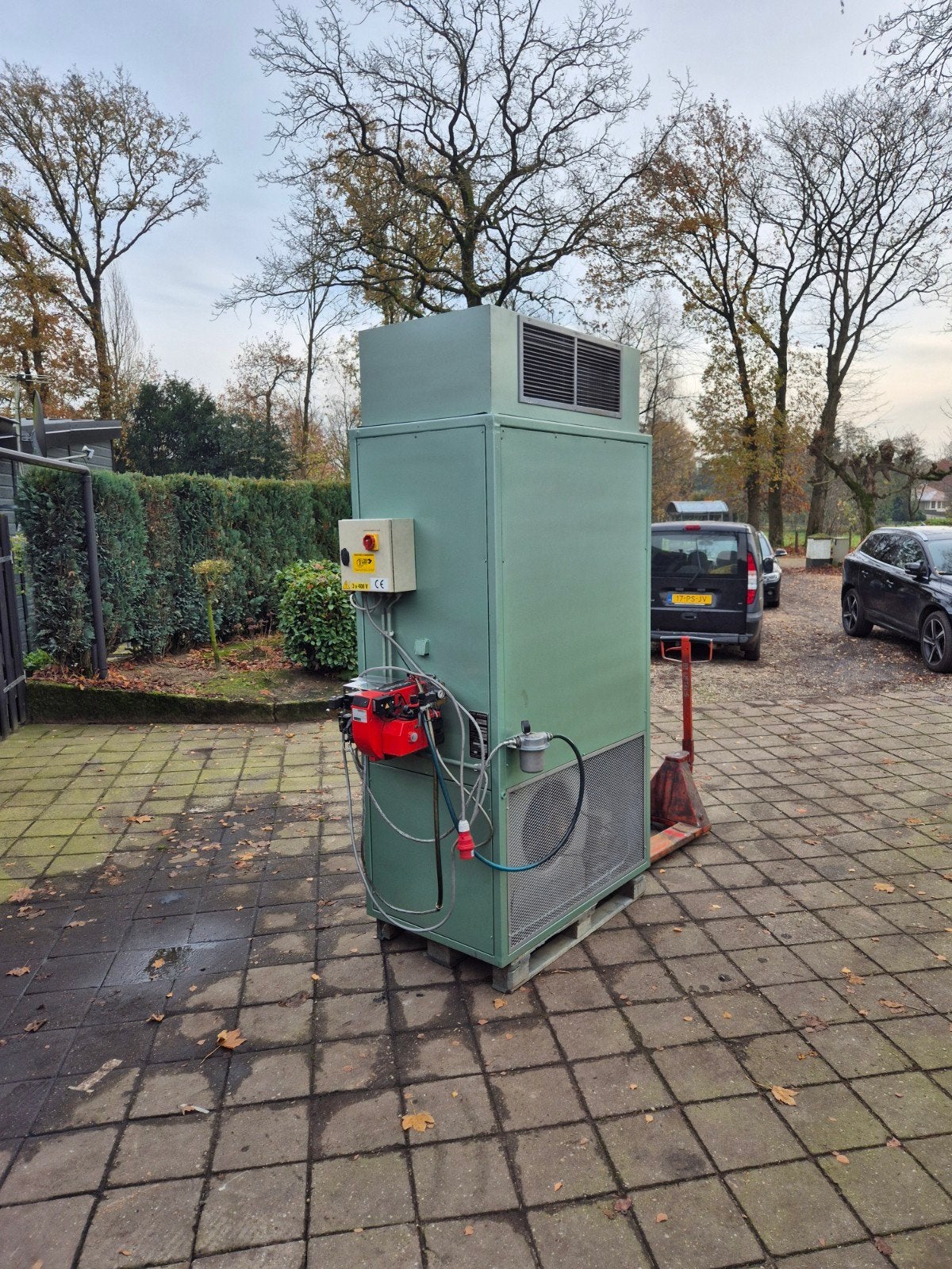werkplaats kachel op afgewerkte olie oliekachel mazout, Ophalen of Verzenden, 60 tot 150 cm, Cv-ketel of Combi-ketel, 80 cm of meer