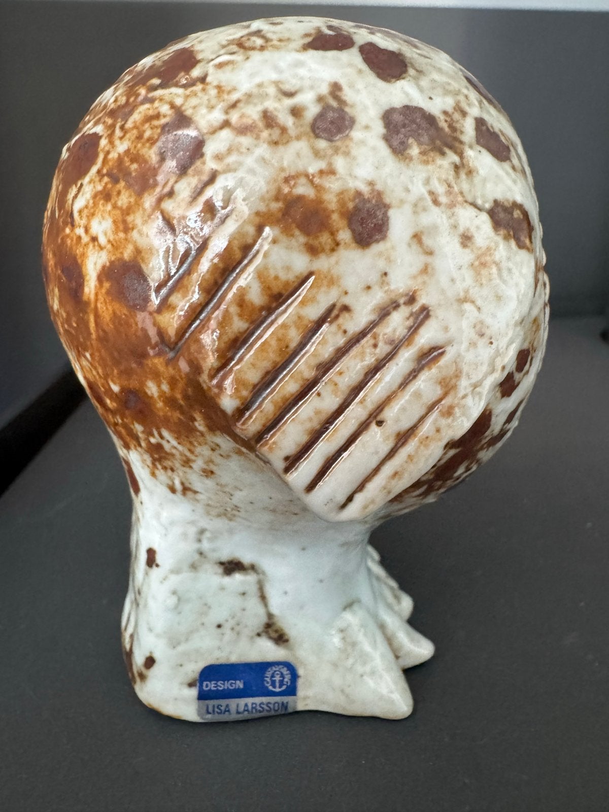 Vintage Lisa Larson Uil Beeldje - Gustavsberg Studio, Verzenden, 9 cm, Beeld, Steen/keramiek