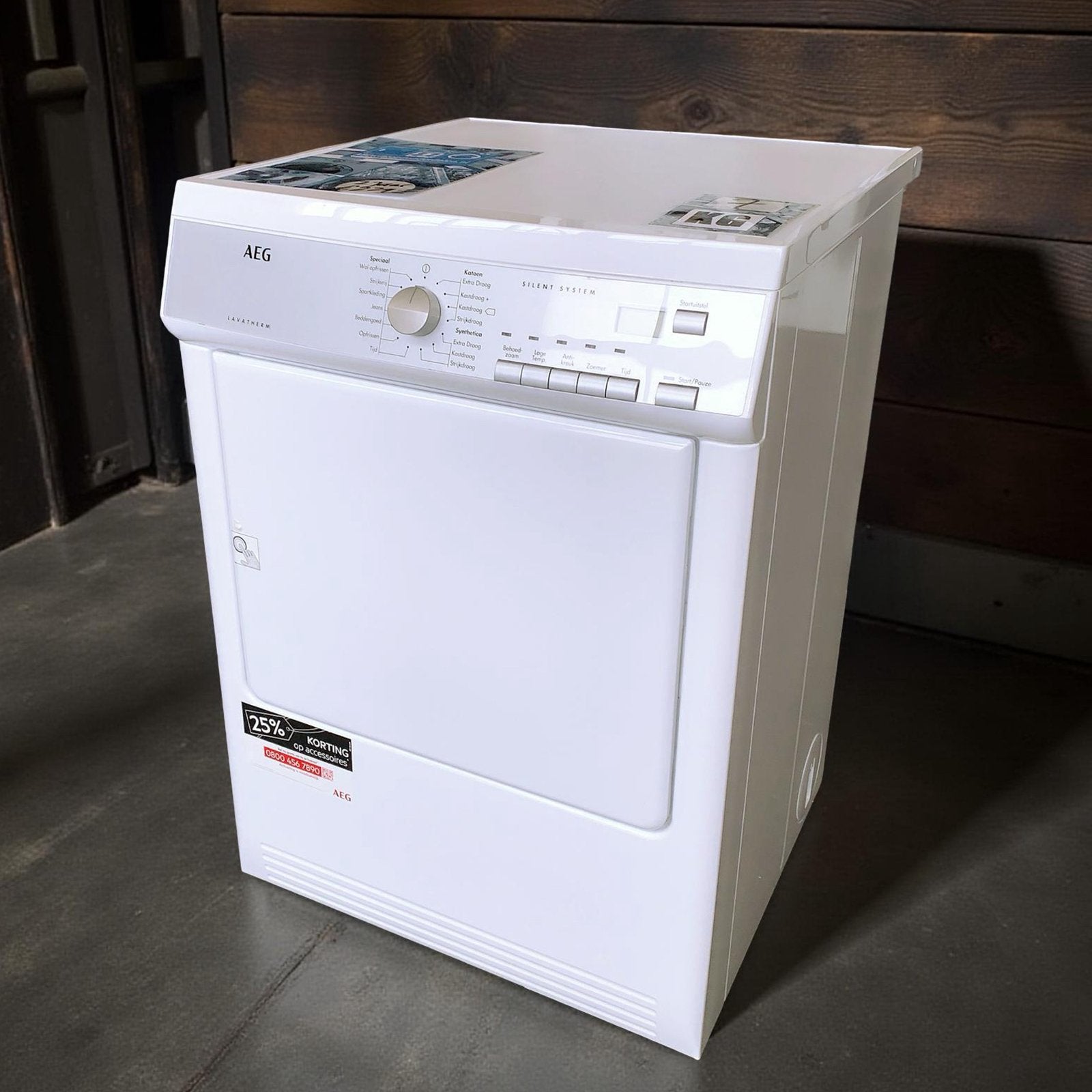 Wasdroger Luchtdroger AEG SilentSystem 7kg Invertermotor, Witgoed en Apparatuur, 6 tot 8 kg, Ophalen of Verzenden, 85 tot 90 cm