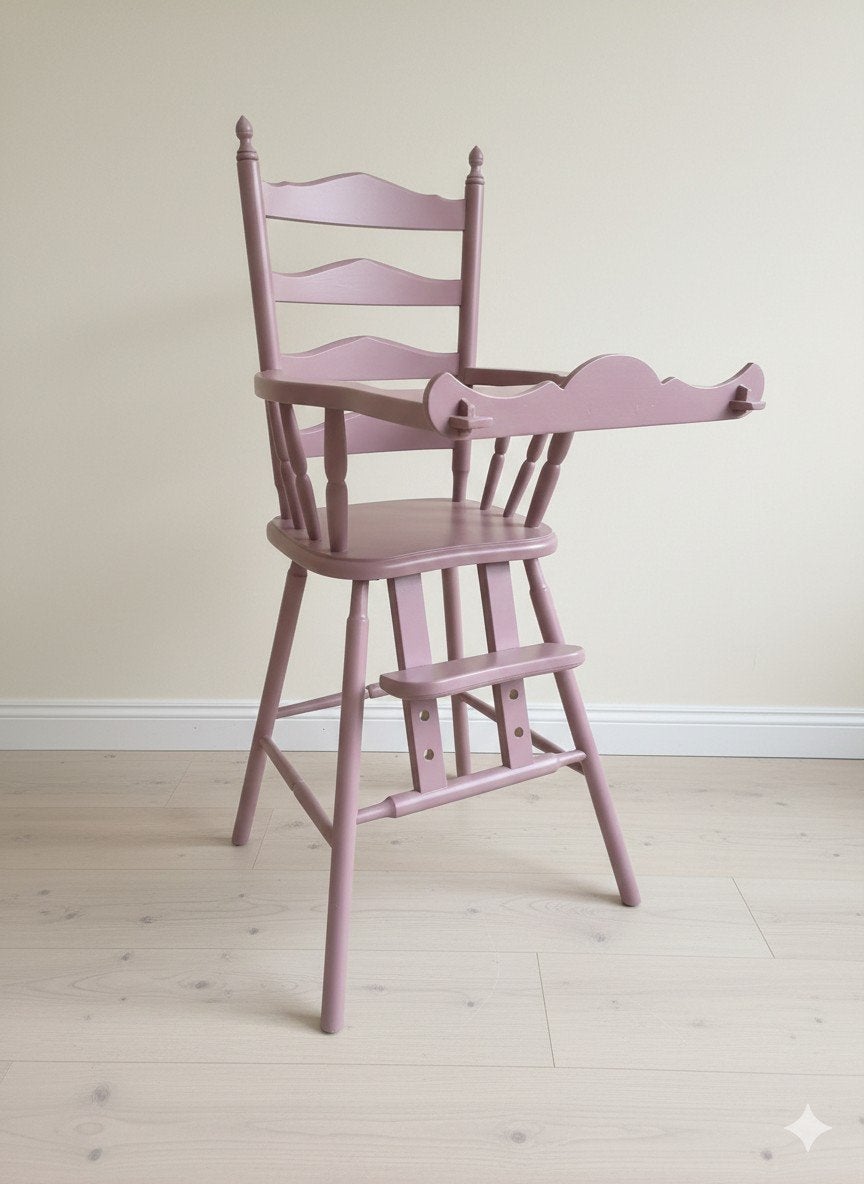 Retro roze, gerenoveerde kinderstoel  vintage stoel, Ophalen of Verzenden, Nieuw, Stoel(en)
