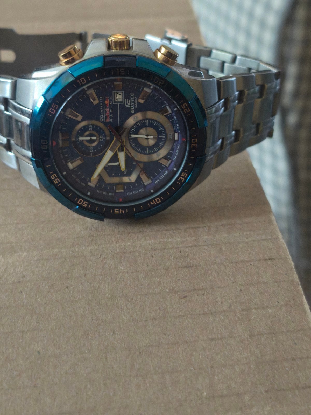 Casio Edifice Red Bull Racing Herenhorloge, Gebruikt, Staal, Verzenden, Polshorloge