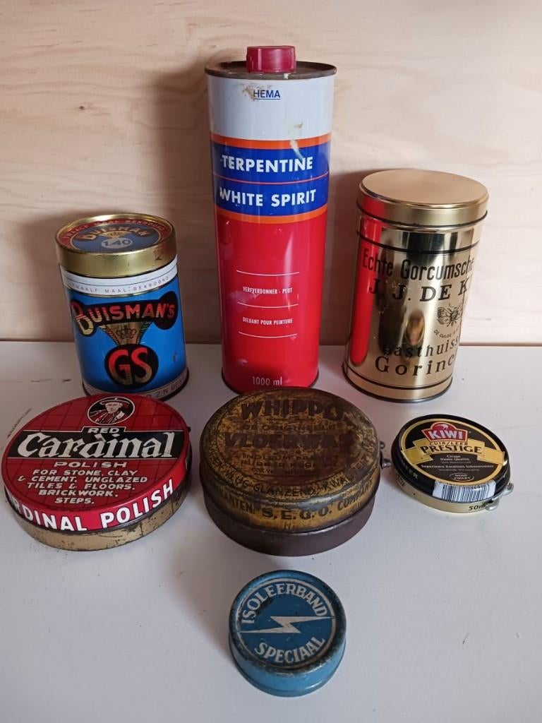 7-tal oude blikken (deels jaren `40), Ophalen, Gebruikt, Overige
