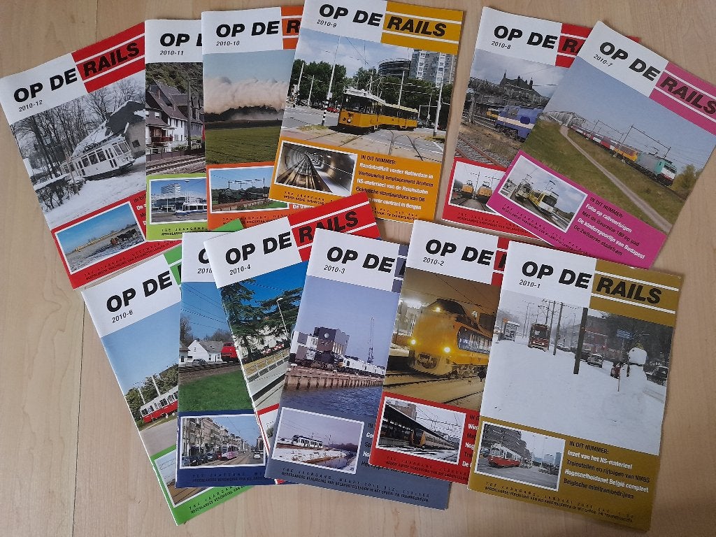TIJDSCHRIFT OP DE RAILS  JAARGANG 2010 TM 2013, Ophalen of Verzenden, Zo goed als nieuw, Overige typen