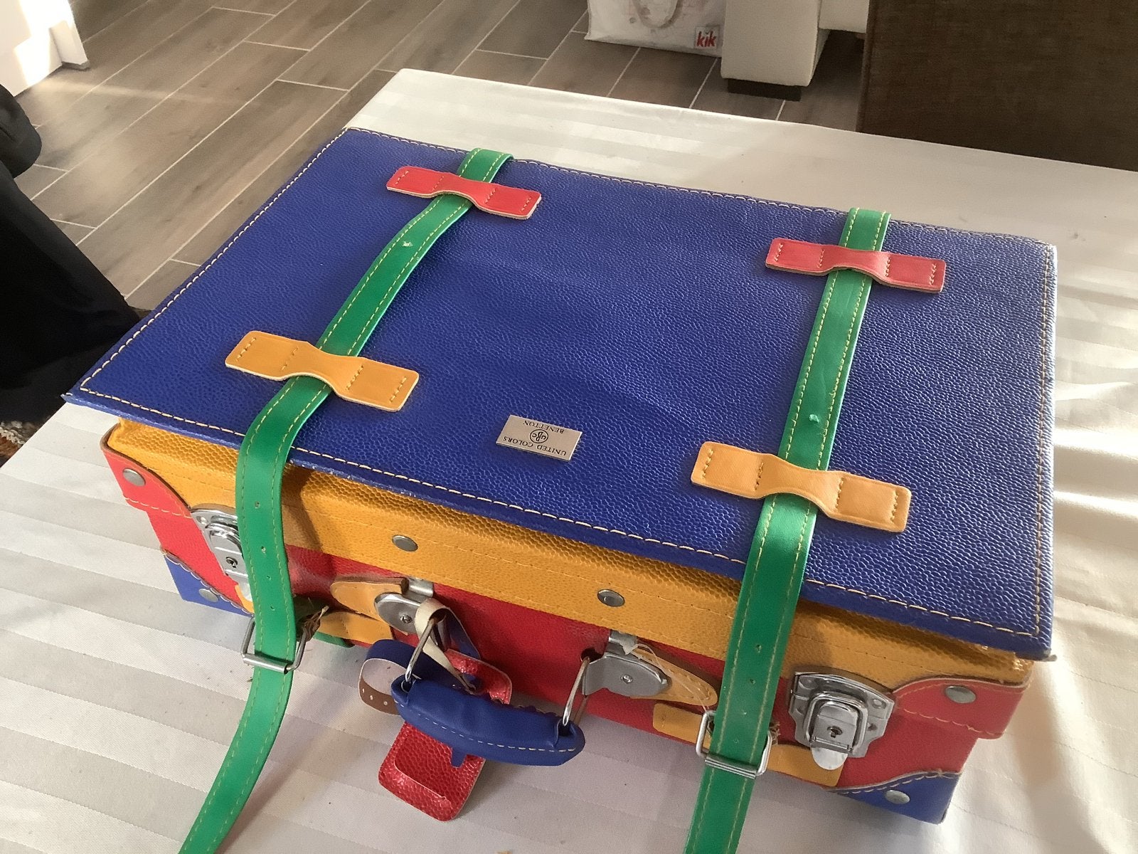 Vintage United Colors of Benetton Koffer - Kleurrijk, Ophalen, Overige materialen, Gebruikt, 50 tot 60 cm