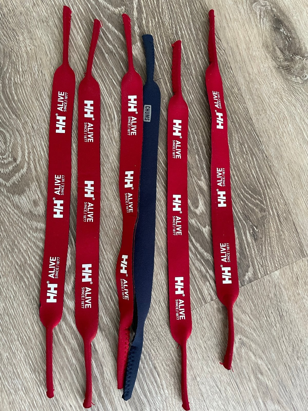 6x Helly Hansen brillentouwtje - Rood en Blauw, Watersport en Boten, Ophalen of Verzenden, Gebruikt