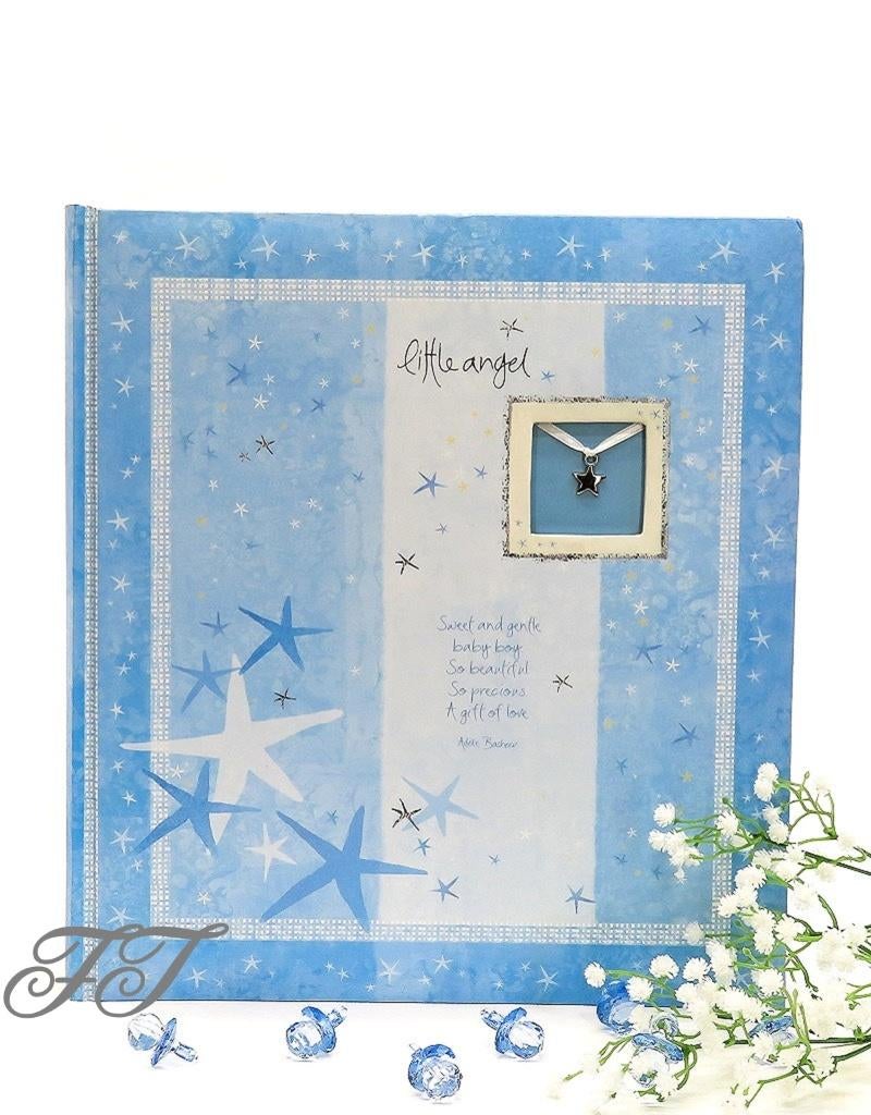 Baby fotoalbum 'Little Angel' voor jongens., Ophalen of Verzenden, Nieuw, Feestartikel, Geboorte of Huwelijk