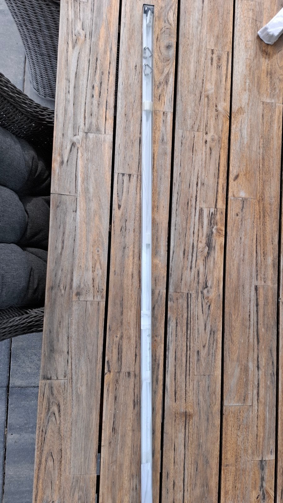 IKEA HAGHED Ophangrail voor schilderijen - Wit, 115 cm, Ophalen, Nieuw, 100 tot 125 cm, Schilderij