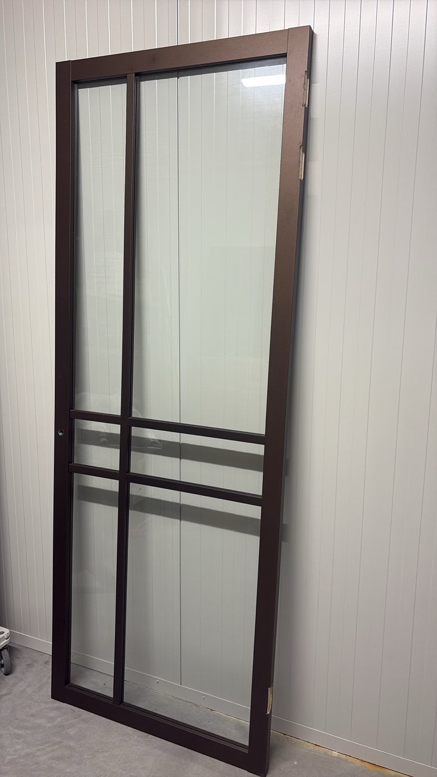 Arne en Bodil stompe deur, brons, rechtsdraaiend 88x231.5cm, Gebruikt, 80 tot 100 cm, 215 cm of meer, Binnendeur