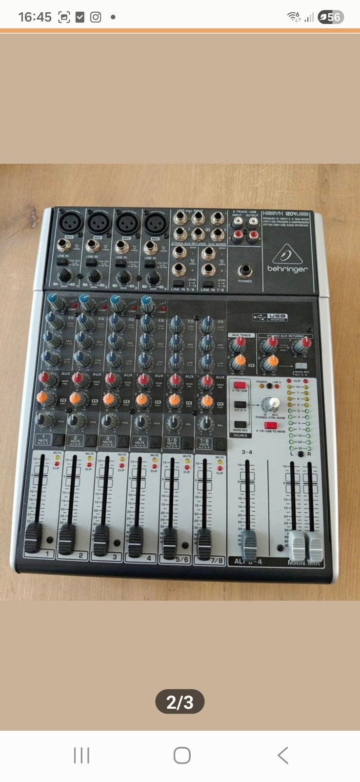 Behringer Xenyx 1204USB Mixer, Muziek en Instrumenten, Mengpanelen, Ophalen of Verzenden, Gebruikt, 5 tot 10 kanalen, Microfooningang