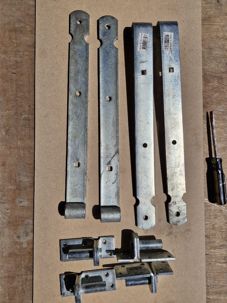 4 hengen met plaatduim Nieuw 400mm, Ophalen, Nieuw, IJzer, Scharnier