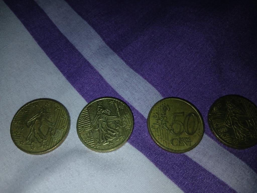 Franse 50 euro cent munt, Ophalen, Koning Willem I, Euro's, Losse munt